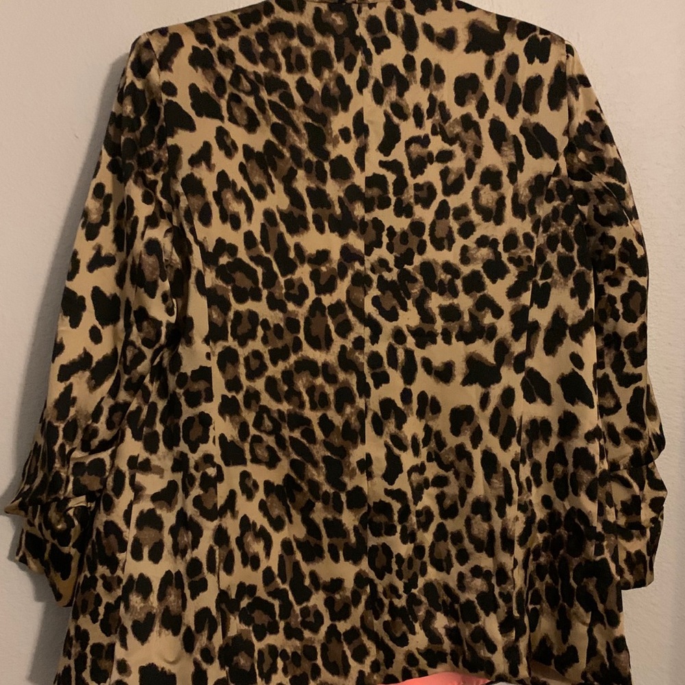 🛍Women’s | Leopard Print Open Front Casual Blazer - Picture 5 of 6